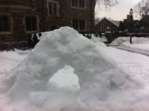 Princeton snow triangle sculpture